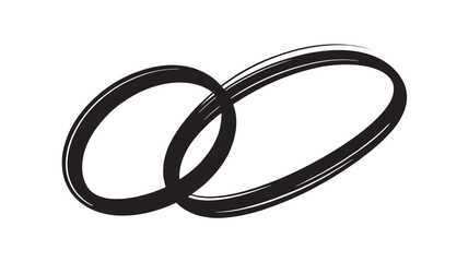 Fototapeta premium Abstract infinity symbol brush stroke style vector illustration for logo design and creative projects isolated on white background