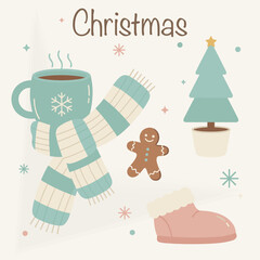 Modern Christmas Greeting Card Set