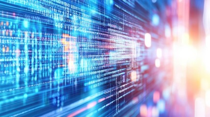 Digital Symphony: Abstract depiction of interconnected digital data streams, a visual representation of advanced technological concepts and the digital realm.