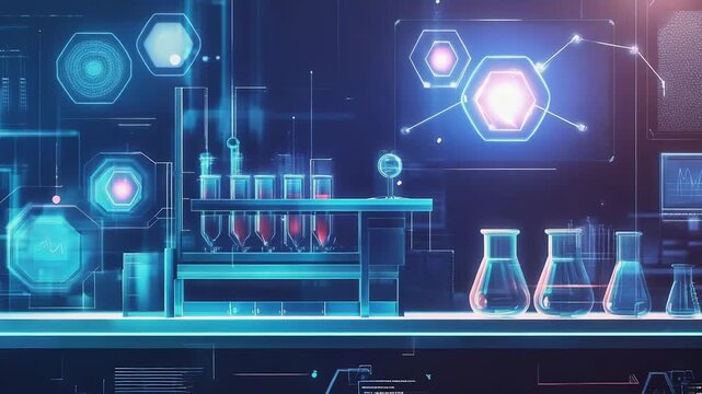 Digital chemical laboratory environment conducting scientific research and analysis