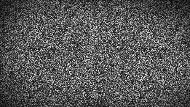 Vintage analog screen static noise display. Screen has no signal
