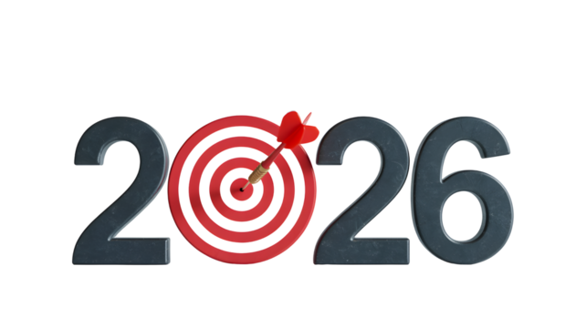 Target goals success achievement focus dartboard aim strategy planning future vision targetting achieve year on transparent background