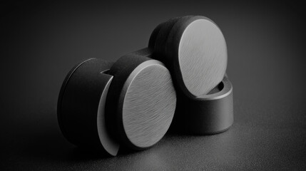 Modern Push/Pop Slider EDC Toy in Matte Finish, Mid-Press State Captured, Soft Directional Lighting on Button Edges, Smooth Texture Rendering, Negative Space for Clarity, Clean EDC Gadget Style Visual