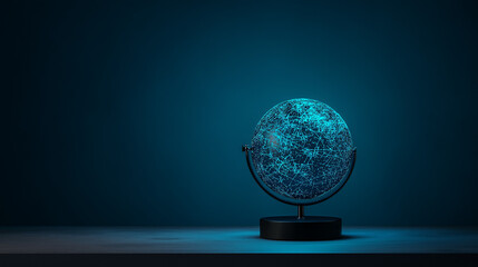 Sleek Zodiac Constellation Night Lamp Casting Soft Star Patterns on Wall, Minimalist Base Surface, Blue Ambient Glow, Low-Key Contrast, Delicate Constellation Lines, Dreamy Mood Lighting for Home Deco