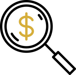 Minimal Finance Icon Money Search
