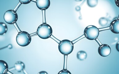 Abstract representation of a molecular structure. A stunning visual of interconnected molecules and atoms, perfect for scientific or educational purposes.