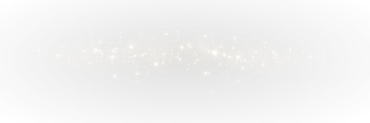Obraz premium Golden Glow Particle PNG. Sparkling Dust with Stars, Shimmer Effect and Confetti Light for Festive Christmas and Celebration Backgrounds