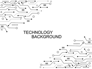 Geometric background and high tech circuit board connection system