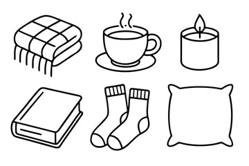 Cozy Comfort A Collection of Simple Line Art Relaxation Essentials