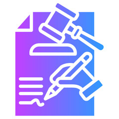 Code Of Conduct glyph gradient icon