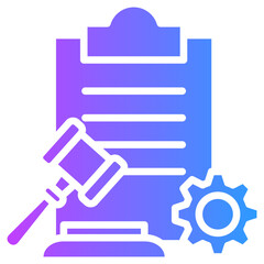 Regulation glyph gradient icon