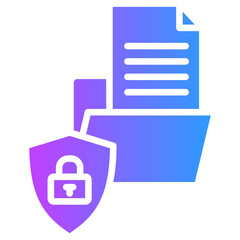 Privacy And Data Ethics glyph gradient icon