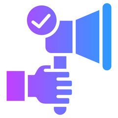 Responsible Marketing glyph gradient icon