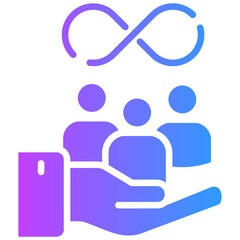 Diversity And Inclusion glyph gradient icon