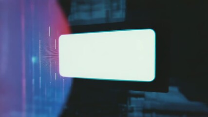 Digital screen showing abstract glitching blank white space - Powered by Adobe