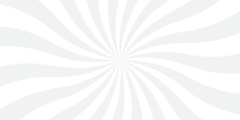 sunburst pattern white and gray design. Vintage sunrays illustration swirl line. sun beam vector banner design pop art comic burst gradient concept pattern.	