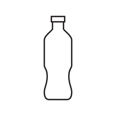 Minimalist Outline Plastic Bottle Recycling Packaging Icon