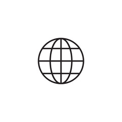 Outline Globe Earth World Grid Environment Planet Icon