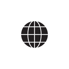 Solid Glyph Globe Earth World Grid Environment Planet Icon