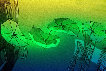 Abstraktes dynamisches futuristisches digitales Kunstwerk ohne Mithilfe von "KI " am PC selbst erstellt	