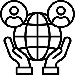 Corporate Responsibility line icon