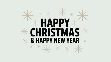 Obraz premium Happy christmas happy new year christmas holiday season festive celebration winter december snowflakes greeting silhouette