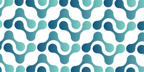 abstract seamless pattern with blue wave dots meatball wallpaper texture design.
