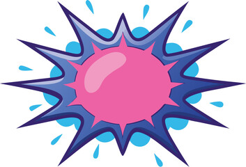 realistic bursting bubble icon vector.