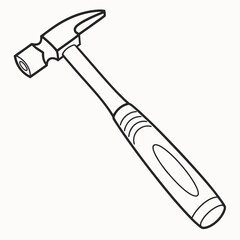 Vector art of hammer