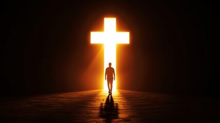  Silhouetted Figure Walking Toward