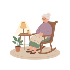 Fototapeta premium International Day for Older Persons. Vektor, ilustration
