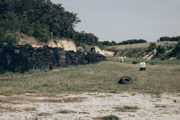 Autumn Landscape - Trees And Orange Foliage In Park At Sunset