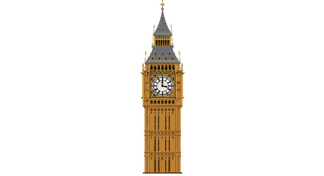 Iconic Big Ben Clock Tower, London, Landmark Architecture, Symbol of the United Kingdom