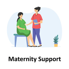 Maternity Support Vector Illustration Which can easily edit or modify