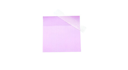 Sticky note reminder. Post it note paper. purple sheets for notes isolated with clipping path on background.