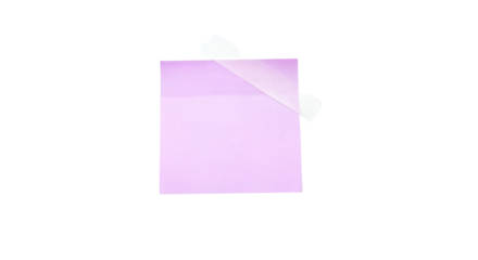 Sticky note reminder. Post it note paper. purple sheets for notes isolated with clipping path on background.