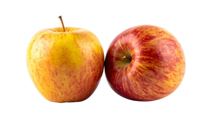 Dual Fruit Set Featuring Golden Delicious Apple, isolated on transparent background