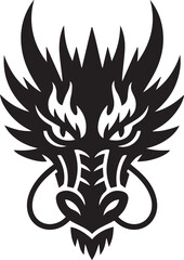 Dragon face silhouette