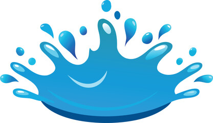 realistic dynamic splash water droplet icon.