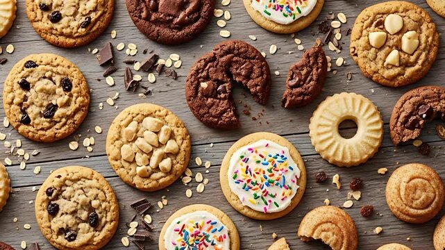 Cookies of different kinds.
