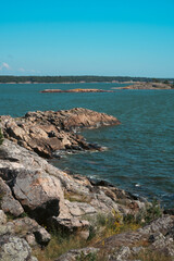 Scenic view of coastal landscapes in summer