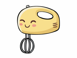 Mixer machine cartoon character
