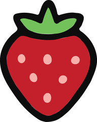 illustration of strawberry in a box