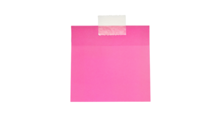 Sticky note reminder. Post it note paper. pink sheets for notes isolated with clipping path on background.