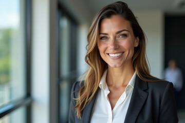 Fototapeta premium A Powerful Female CEO in a Contemporary Office: Strategic Business Growth and Leadership in Action