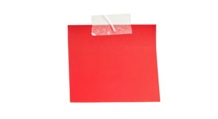 Sticky note reminder. Post it note paper. red sheets for notes isolated with clipping path on background.