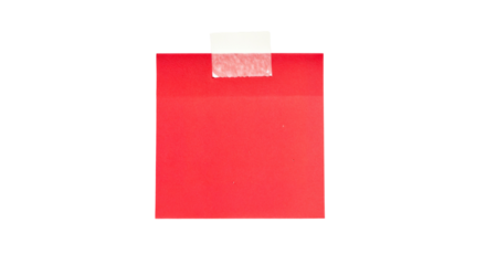 Sticky note reminder. Post it note paper. red sheets for notes isolated with clipping path on background.