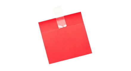 Sticky note reminder. Post it note paper. red sheets for notes isolated with clipping path on...