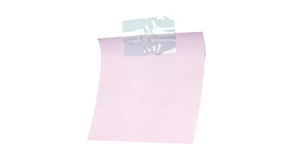 Sticky note reminder. Post it note paper. pink sheets for notes isolated with clipping path on...