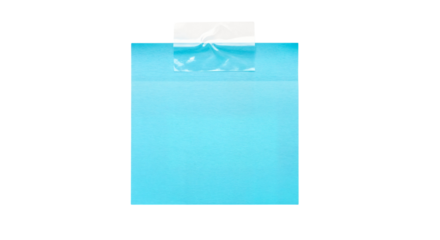 Sticky note reminder. Post it note paper. blue sheets for notes isolated with clipping path on background.